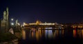 Cathedral of St. Vitus, Prague castle and the Vltava in night