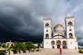 St. Vladimir cathedral before the storm. City of Bar, Montenegro Royalty Free Stock Photo