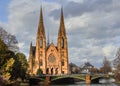 Cathedral in strasbourg against cloudy sky Royalty Free Stock Photo