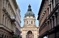 Cathedral in the street of Budapest Royalty Free Stock Photo