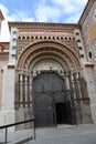 Cathedral at Teruel, Aragon, Spain, front door Royalty Free Stock Photo