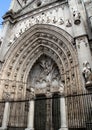 Cathedral of Toledo. Architecture and art gothic in Spain. Tympanum of the door of the lyons.