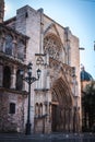 Cathedral in Valencia, the main church in the central square of the city of Valencia