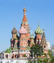 Cathedral of Vasily the Blessed Saint Basil`s Cathedral on Red Square, Moscow, Russia Royalty Free Stock Photo