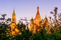 Cathedral of Vasily the Blessed Saint Basil`s Cathedral and Spasskaya Tower of Moscow Kremlin on Red Square at sunset, Moscow, Royalty Free Stock Photo