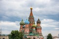 The Cathedral of Vasily the Blessed, or Saint Basil`s Cathedral, a church in Red Square in Moscow, Russia and regarded as a symbo Royalty Free Stock Photo