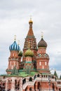 The Cathedral of Vasily the Blessed, or Saint Basil`s Cathedral, a church in Red Square in Moscow, Russia and regarded as a symbo Royalty Free Stock Photo