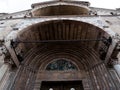 Cathedral of Verona, external Romanesque architecture with bestiaries carved in marble