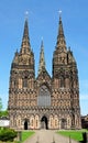 Cathedral West Front, Lichfield, UK.