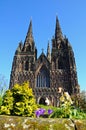 Cathedral West Front, Lichfield, UK.