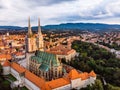 cathedral of zagreb old european gothic church Royalty Free Stock Photo