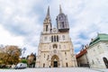 Cathedral of zagreb old european gothic church Royalty Free Stock Photo