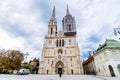 cathedral of zagreb old european gothic church Royalty Free Stock Photo