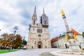 cathedral of zagreb old european gothic church Royalty Free Stock Photo