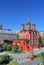 Cathedral of the Znamensky Monastery in the central part of Moscow Royalty Free Stock Photo