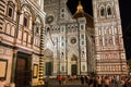 Cathedrale di Santa Maria del Fiore in Florence at night Royalty Free Stock Photo