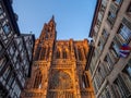 Cathedrale Notre-Dame or Cathedral of Our Lady of Strasbourg Royalty Free Stock Photo