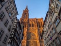 Cathedrale Notre-Dame or Cathedral of Our Lady of Strasbourg Royalty Free Stock Photo