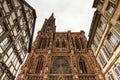 Cathedrale Notre-Dame or Cathedral of Our Lady in Strasbourg, Al Royalty Free Stock Photo