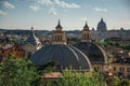 Cathedrals domes and roofs of buildings at Rome Royalty Free Stock Photo