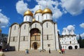 Cathedrals inside the walls of the Kremlin in Moscow on a summers day Royalty Free Stock Photo