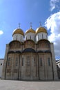 Cathedrals inside the walls of the Kremlin in Moscow on a summers day