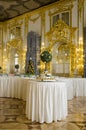 The Catherine Palace - Cavaliers Dining Hall - Courtiers-in-Attendance Dining Room Royalty Free Stock Photo