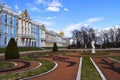 The Catherine Palace is a Rococo palace located in the town of Tsarskoye Selo Royalty Free Stock Photo
