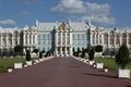 The Catherine Palace in the town of Tsarskoye Selo