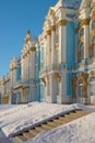 The Catherine Palace on a winter morning. Saint Petersburg