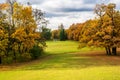 Catherine park in the sunny morning in autumn Royalty Free Stock Photo