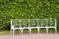 Catherine Park in Tsarskoye Selo with white benches.