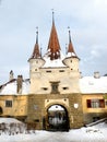 Catherine's Gate of in the medieval city Kronstadt (Brasov), Transylvania, Romania Royalty Free Stock Photo