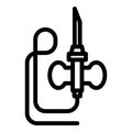 Catheter icon, outline style Royalty Free Stock Photo
