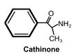 Cathinone chemical molecular structure isolated Royalty Free Stock Photo