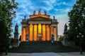 Catholic basilica in the evening in the city of Eger. Hungary