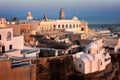 Catholic Cathedral Church of Saint John The Baptist in the Evening, Fira, Santorini Royalty Free Stock Photo