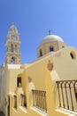 The catholic cathedral from Fira, Santorini Royalty Free Stock Photo