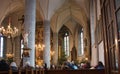 Catholic cathedral interior Royalty Free Stock Photo