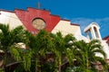 Catholic Cathedral, palm trees. Manila, Philippines Royalty Free Stock Photo