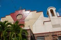 Catholic Cathedral, palm trees. Manila, Philippines Royalty Free Stock Photo