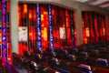 Catholic Chapel with Vibrant Glass at the United States Air Force Academy Chapel in Colorado