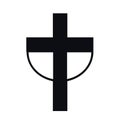 Christianity old vintage cross  symbol, cross design, cross symbol, jesus christ, peace sign icon Royalty Free Stock Photo