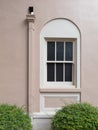 Historic church arched window