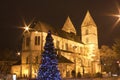 Catholic church at christmastime in Budapest Royalty Free Stock Photo