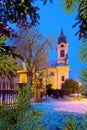 Catholic church in the Christmastime Royalty Free Stock Photo