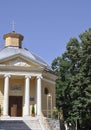 Catholic Church in Hercules Square from Baile Herculane Resort in Romania Royalty Free Stock Photo