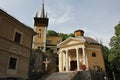 Catholic Church in Hercules Square  - Baile Herculane, Romania Royalty Free Stock Photo