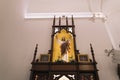 Catholic Church Interior - Sacred Heart Jesus Statue Royalty Free Stock Photo