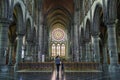 Catholic church interior stained-glass, Arlon, Belgium Royalty Free Stock Photo